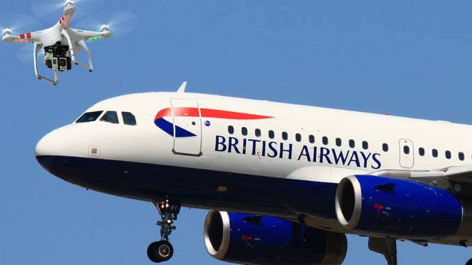 Angeblich: Drohne stößt mit Flugzeug von British Airways zusammen