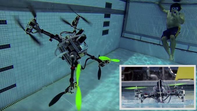 Die Naviator Unterwasser-Drohne im Wasser